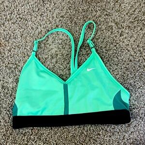 nike dri fit bra teal green